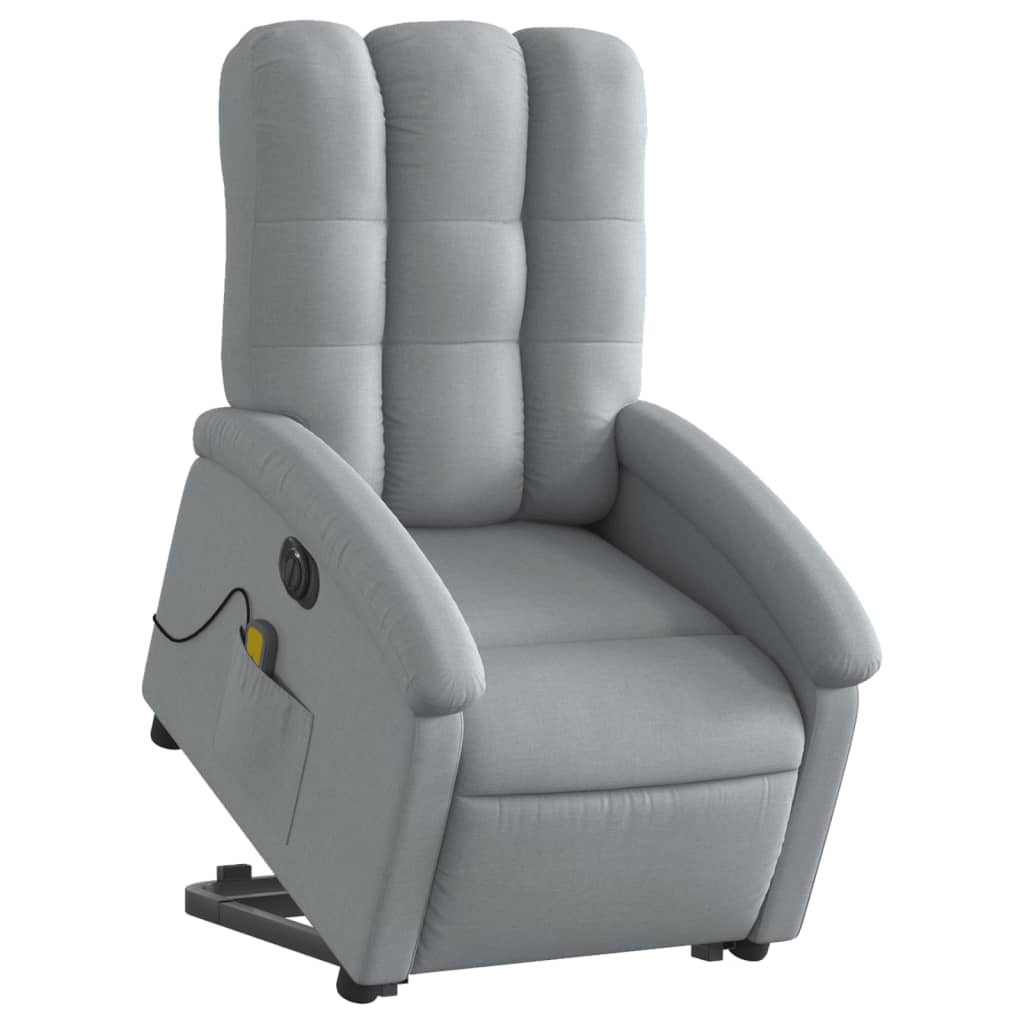 Sta-Op-Massagestoel Stof Lichtgrijs