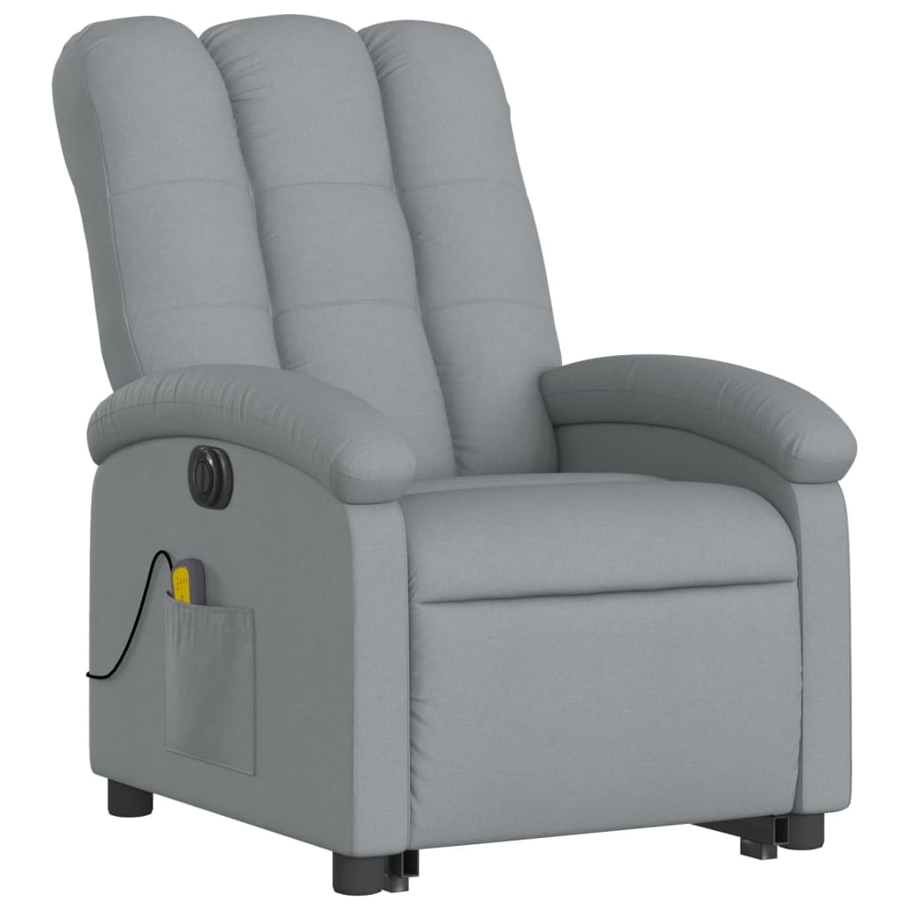 Sta-Op-Massagestoel Stof Lichtgrijs