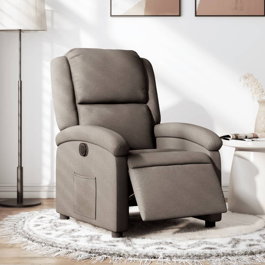 Fauteuil Verstelbaar Elektrisch Stof Taupe