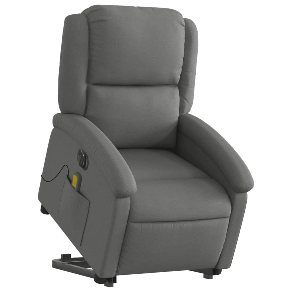 Sta-Op-Massagestoel Stof Donkergrijs