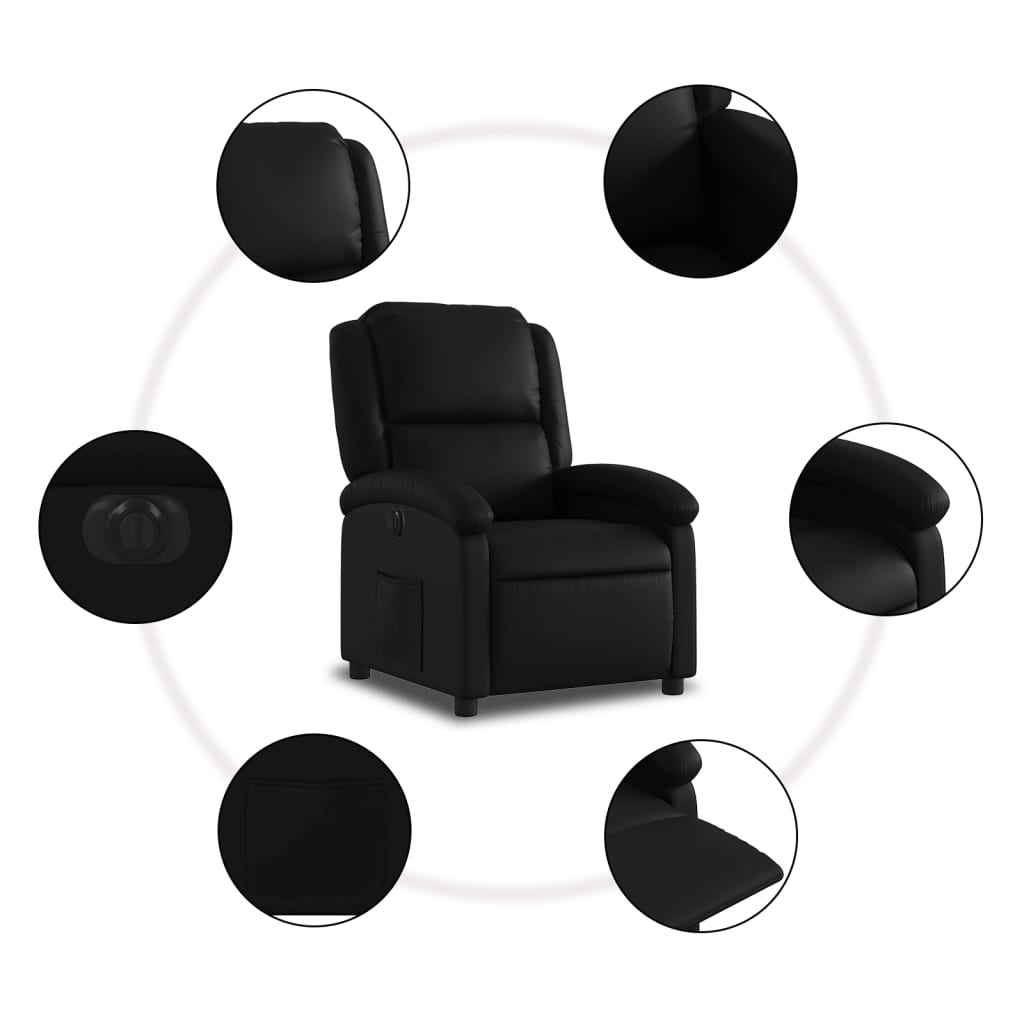Fauteuil Kunstleer Zwart