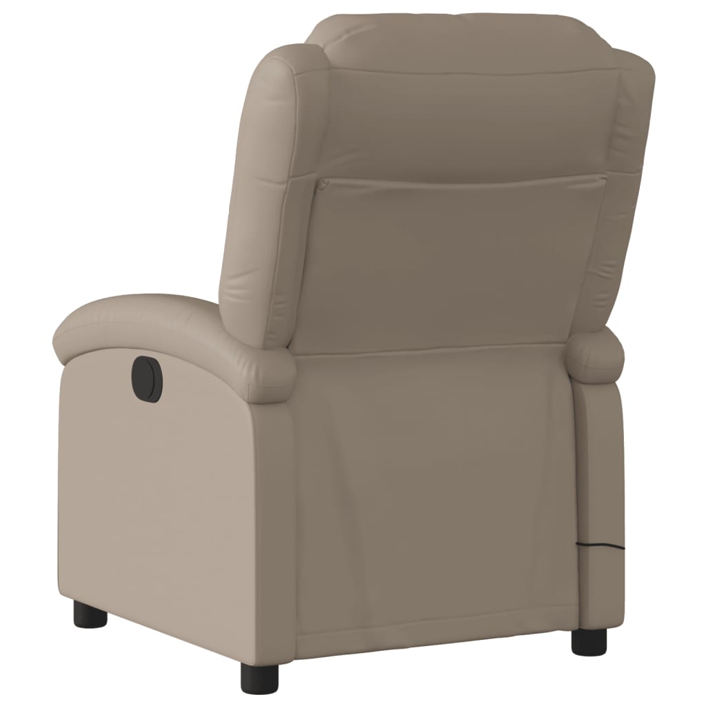 Massagestoel Verstelbaar Elektrisch Kunstleer Kleurig Cappuccino