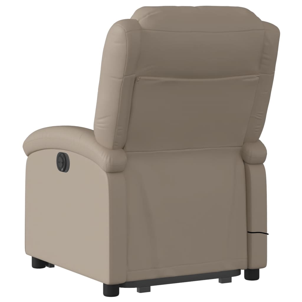 Sta-Op-Massagestoel Elektrisch Kunstleer Kleurig Cappuccino