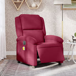 Massagestoel Fluweel Wijnrood