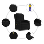 Massagestoel Fluweel Zwart