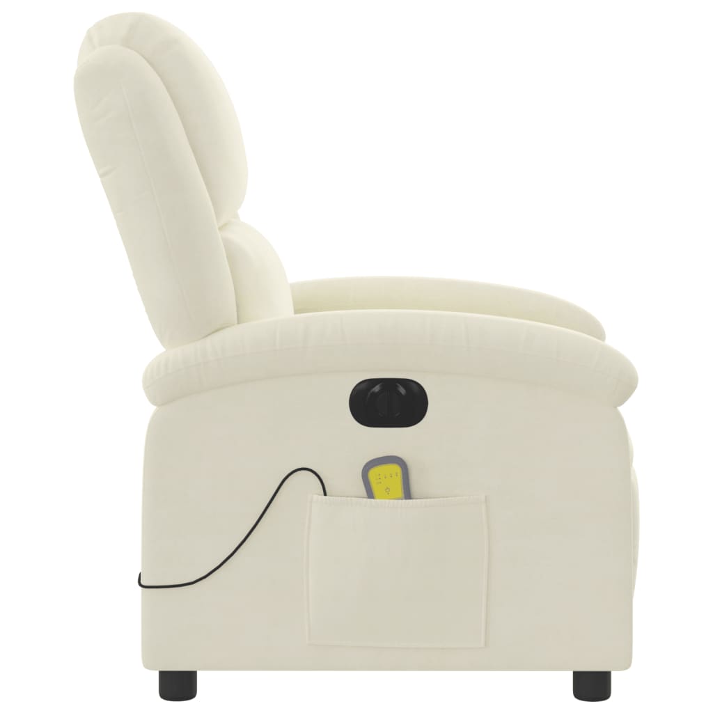 Massagestoel Fluweel Kleurig Crème