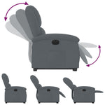 Sta-Op-Stoel Fluweel Donkergrijs
