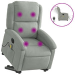 Sta-Op-Massagestoel Fluweel Lichtgrijs