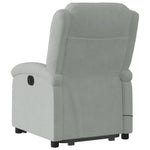 Sta-Op-Massagestoel Fluweel Lichtgrijs