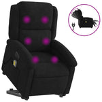 Sta-Op-Massagestoel Fluweel Zwart