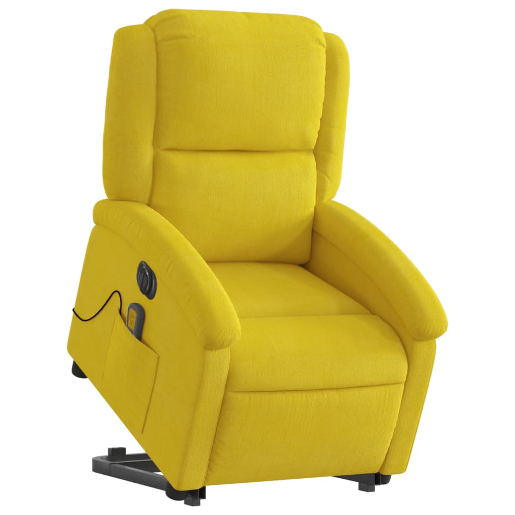 Sta-Op-Massagestoel Fluweel Geel