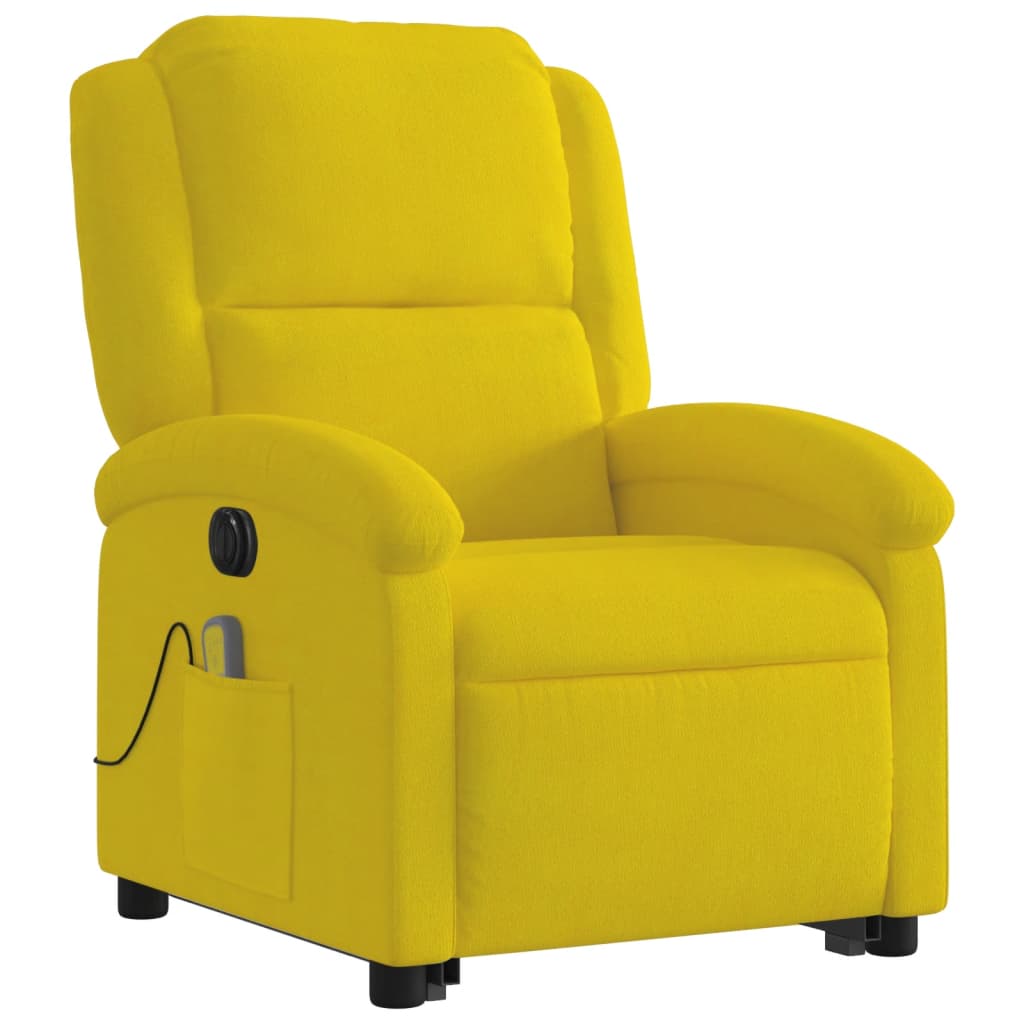 Sta-Op-Massagestoel Fluweel Geel