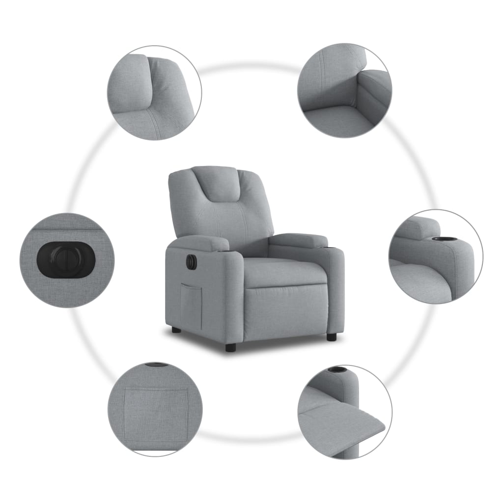Fauteuil Stof Lichtgrijs