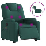 Massagestoel Stof Donkergroen