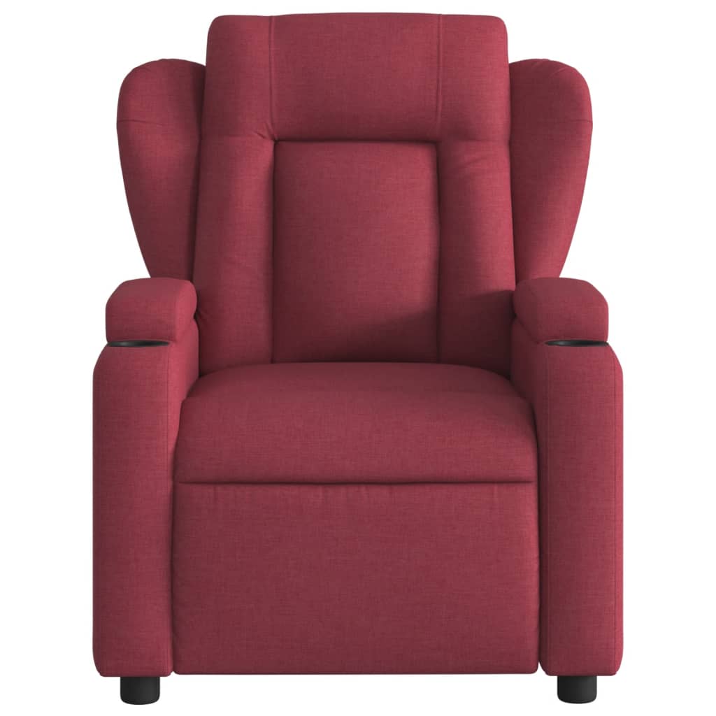Fauteuil Verstelbaar Elektrisch Stof Wijnrood