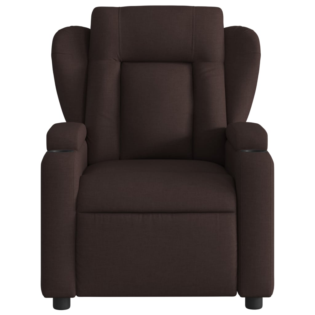 Fauteuil Verstelbaar Elektrisch Stof Donkerbruin