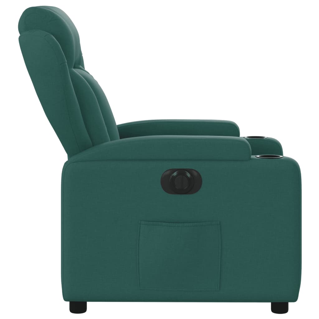 Fauteuil Verstelbaar Elektrisch Stof Donkergroen