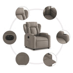 Fauteuil Verstelbaar Elektrisch Stof Taupe