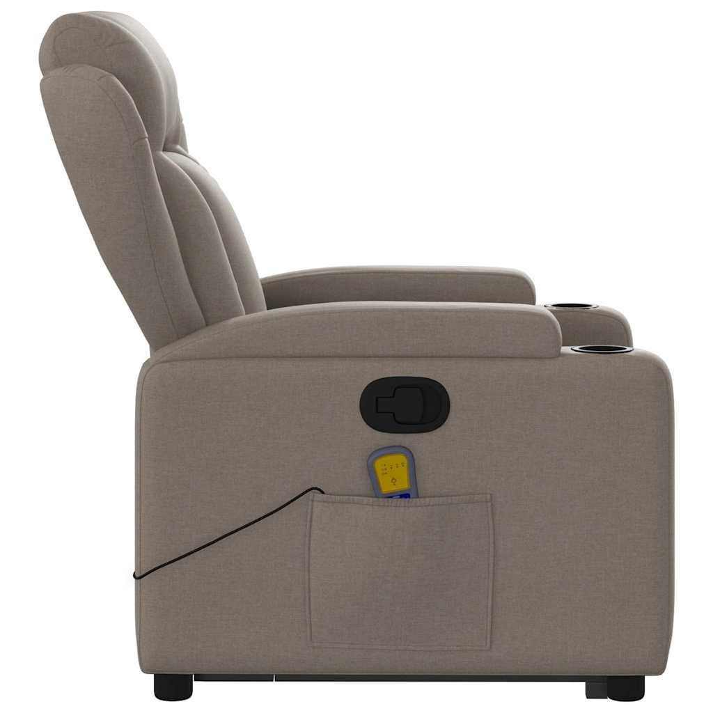 Sta-Op-Massagestoel Verstelbaar Stof Taupe