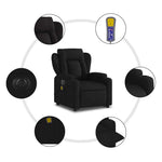 Sta-Op-Massagestoel Stof Zwart