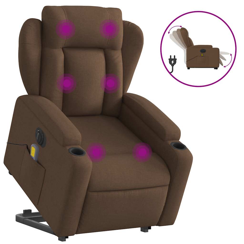 Sta-Op-Massagestoel Stof Bruin