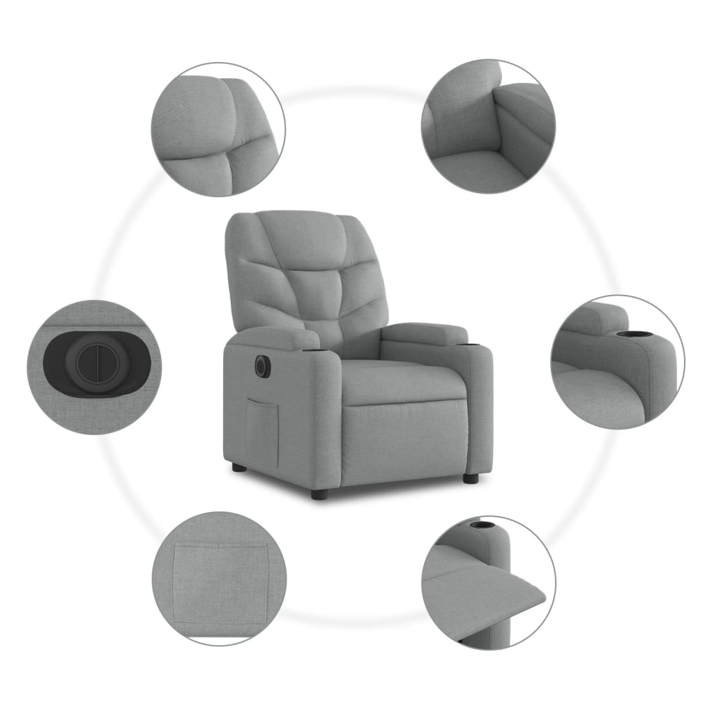 Fauteuil Stof Lichtgrijs