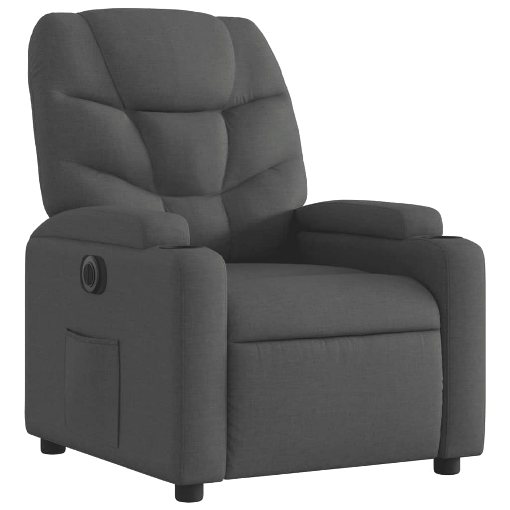 Fauteuil Verstelbaar Elektrisch Stof Zwart