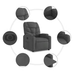 Fauteuil Verstelbaar Elektrisch Stof Zwart