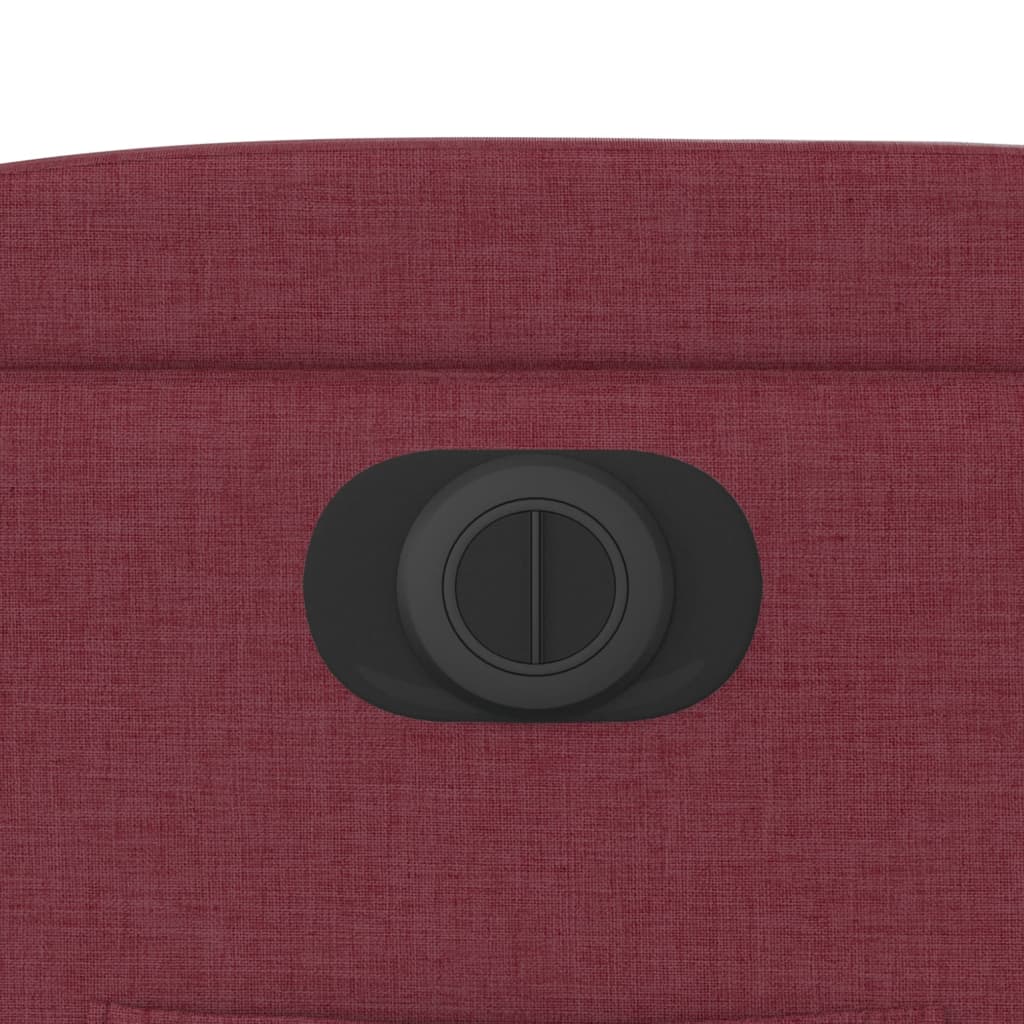 Fauteuil Verstelbaar Elektrisch Stof Wijnrood