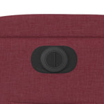 Fauteuil Verstelbaar Elektrisch Stof Wijnrood