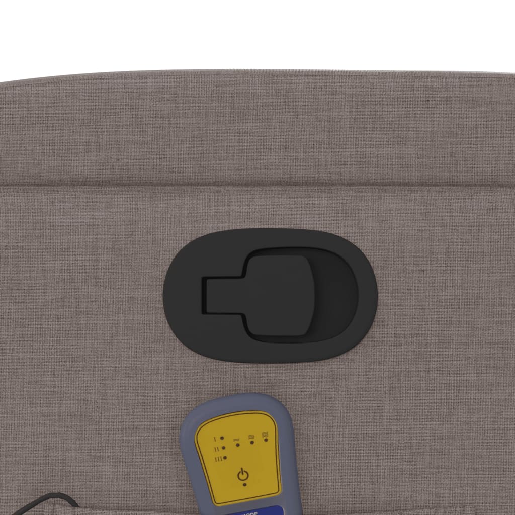 Sta-Op-Massagestoel Verstelbaar Stof Taupe