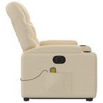 Sta-Op-Massagestoel Stof Kleurig Crème