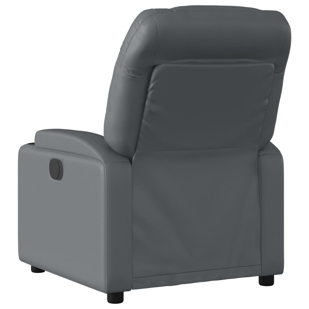 Fauteuil Verstelbaar Elektrisch Kunstleer Grijs