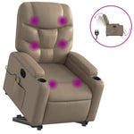Sta-Op-Massagestoel Elektrisch Kunstleer Kleurig Cappuccino