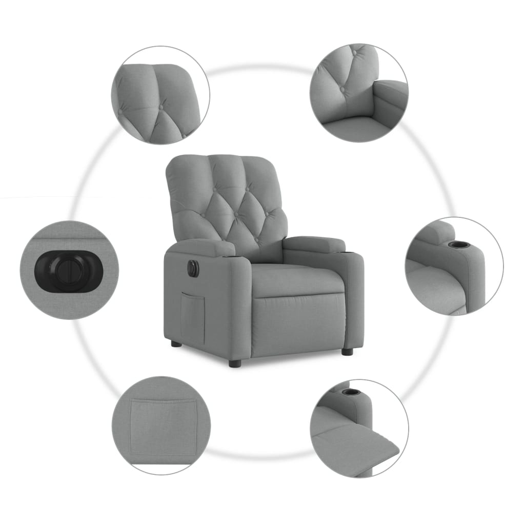 Fauteuil Stof Lichtgrijs