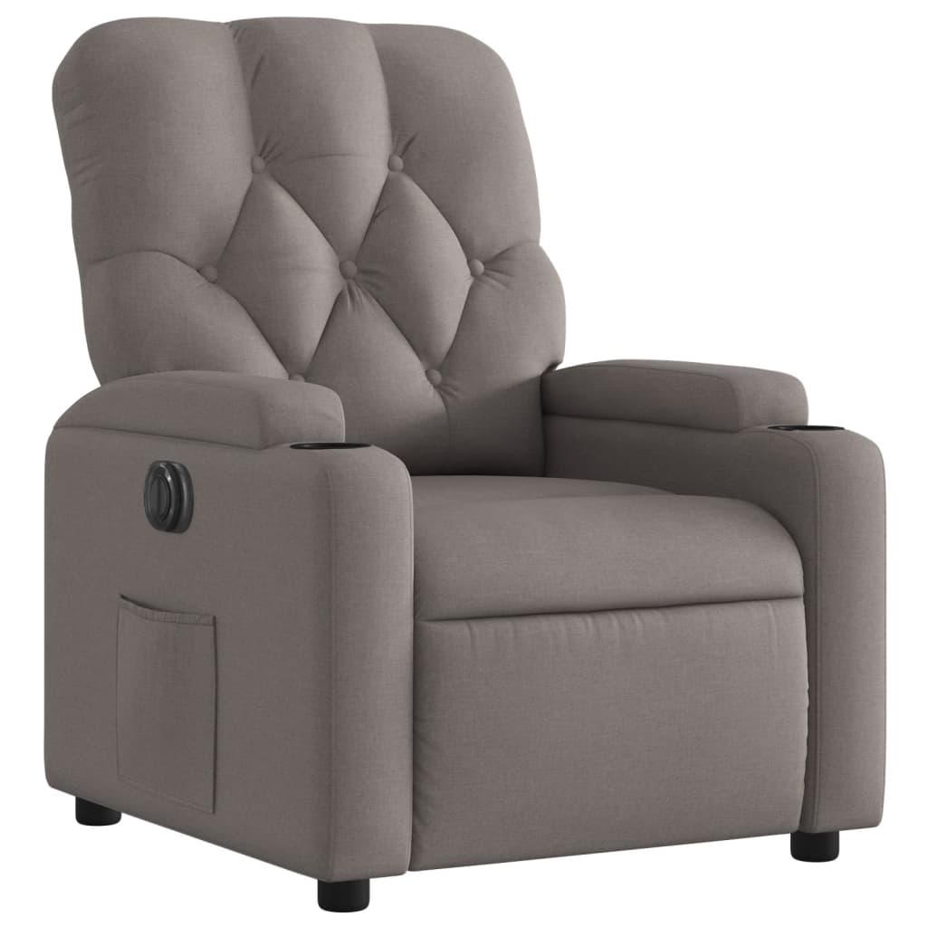 Fauteuil Verstelbaar Elektrisch Stof Taupe