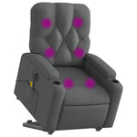 Sta-Op-Massagestoel Stof Donkergrijs