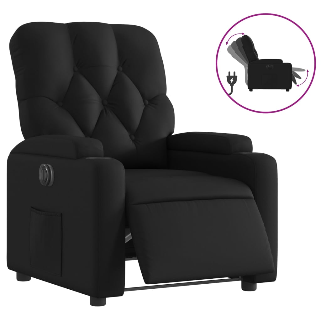 Fauteuil Kunstleer Zwart