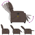 Massagestoel Verstelbaar Elektrisch Kunstleer Bruin