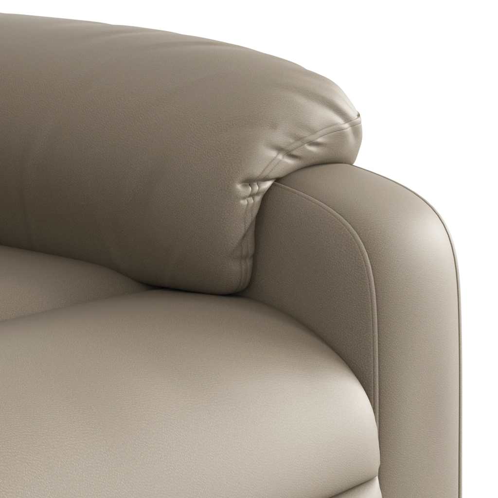 Massagestoel Verstelbaar Elektrisch Kunstleer Kleurig Cappuccino