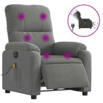 Massagestoel Microvezelstof Donkergrijs
