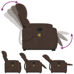 Sta-Op-Massagestoel Verstelbaar Microvezelstof Bruin