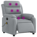 Massagestoel Stof Lichtgrijs