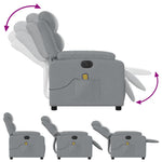 Massagestoel Stof Lichtgrijs