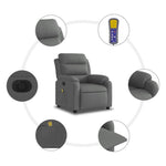 Massagestoel Stof Donkergrijs