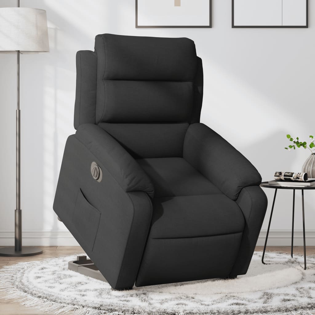 Sta-Op-Massagestoel Stof Zwart