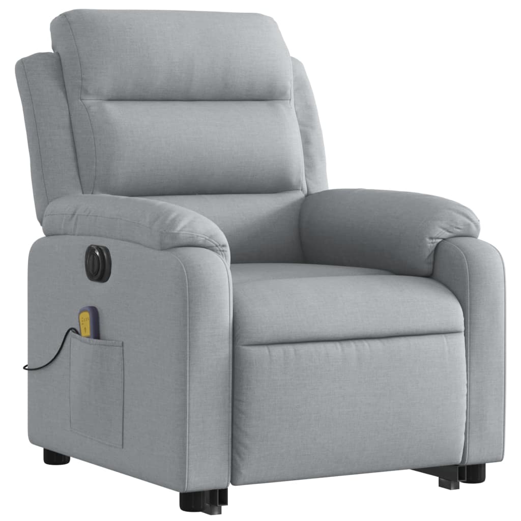 Sta-Op-Massagestoel Stof Lichtgrijs