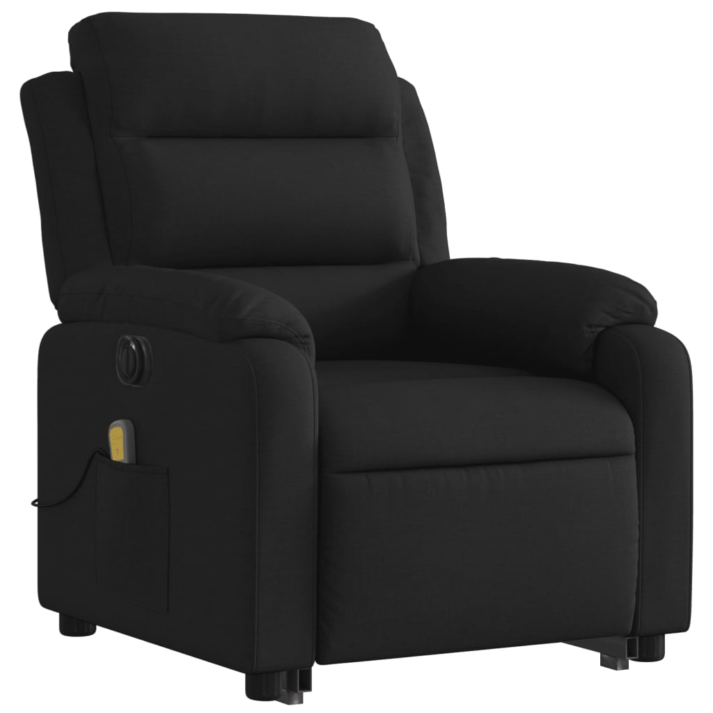 Sta-Op-Massagestoel Stof Zwart