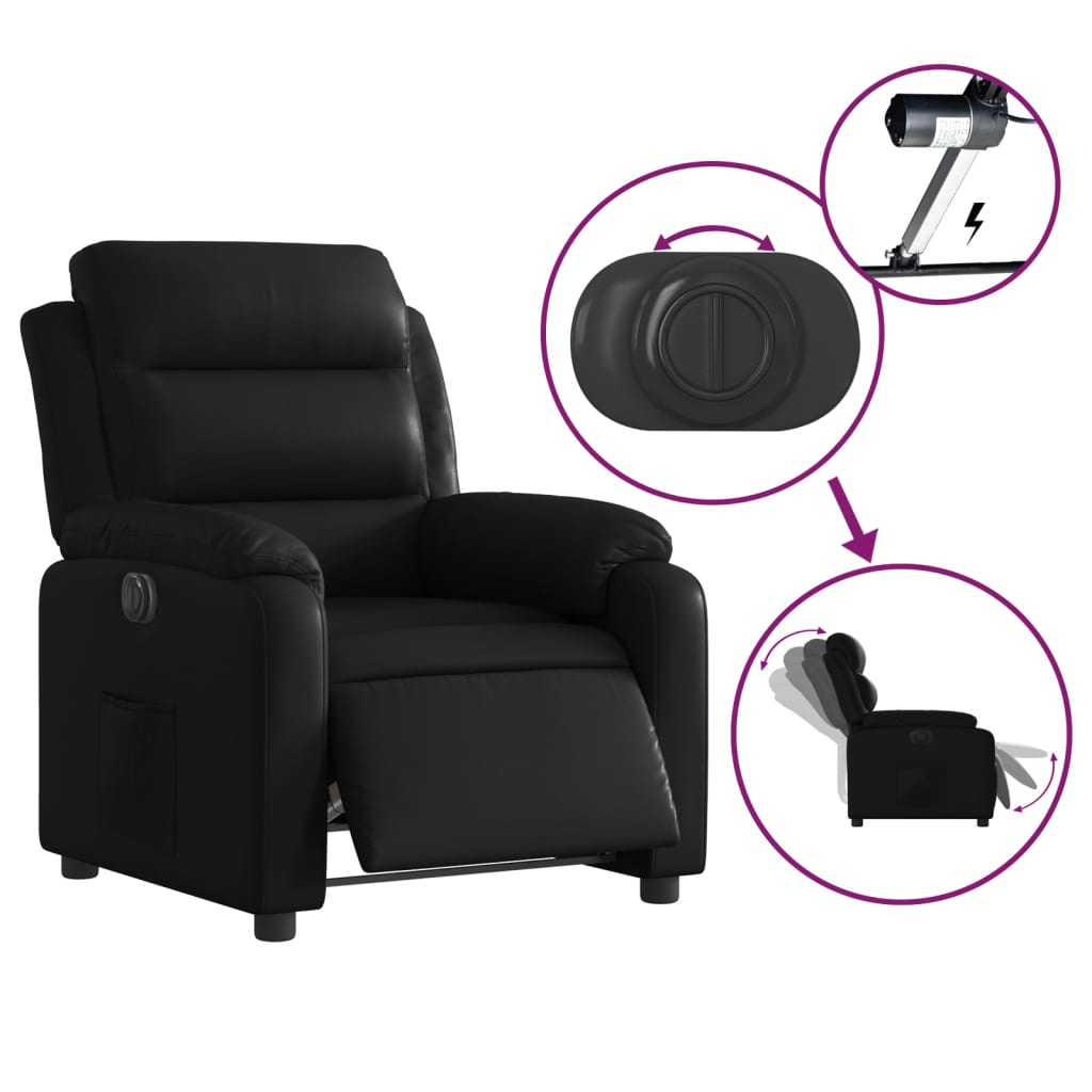 Fauteuil Kunstleer Zwart