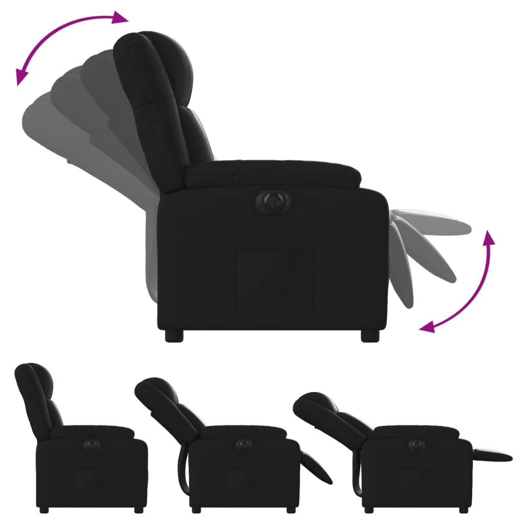 Fauteuil Kunstleer Zwart